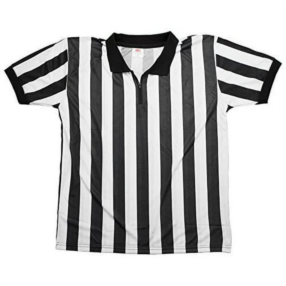 Brybelly Holdings Men's Official Black &White Stripe Referee Umpire Jersey,Small